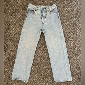 Levi's Light Blue Ribcage Straight Ankle Jeans